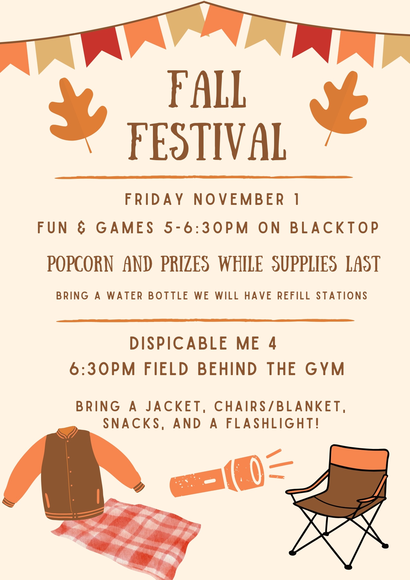 Pumpkin and Buntings Fall Festival Poster